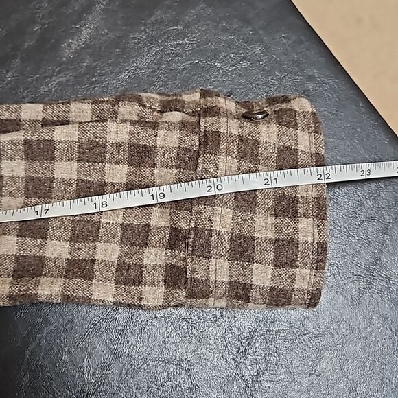 Pendleton Men's Oliver wool brown checkered button up size S flannel casual - Picture 10 of 10
